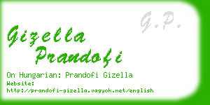 gizella prandofi business card